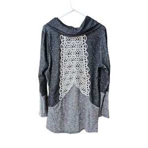 Maurices Lace Detail Cowl Neck sweater